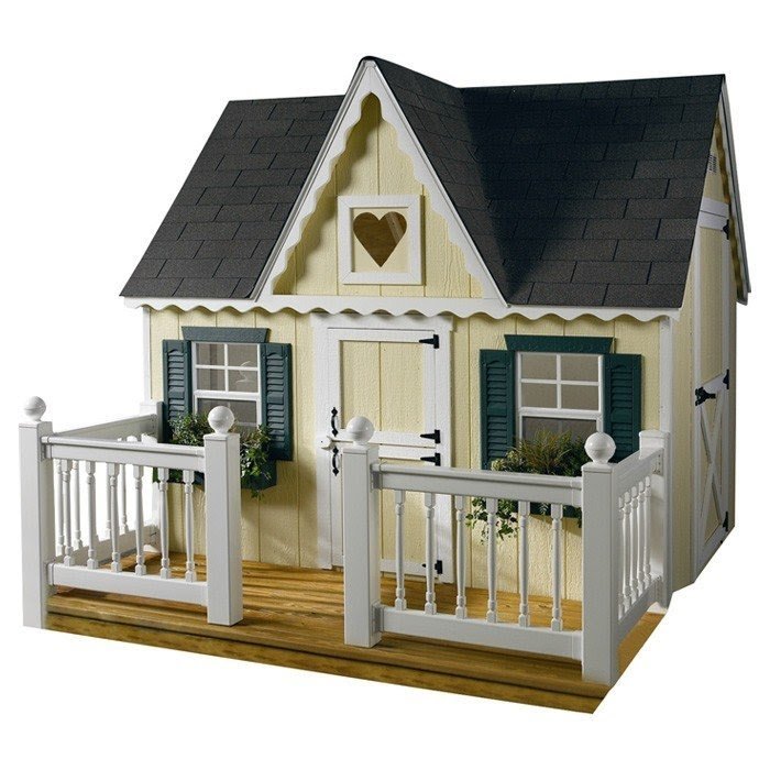 Victorian Playhouse with Front Porch and Railing