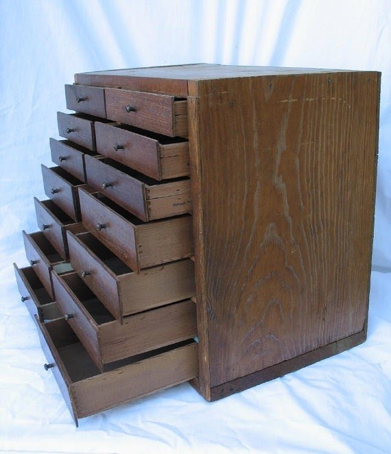 Vintage chest of drawers handmade from