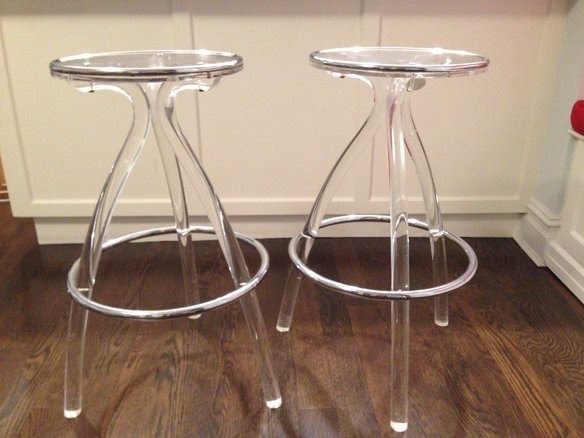 Vintage lucite bar stools