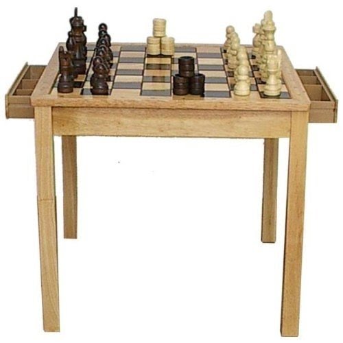 26¾ inch Chess & Checker Table Set