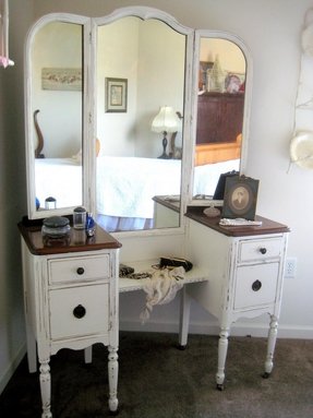 antique white vanity set - foter