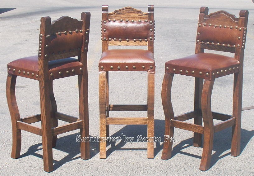 Arizona sothwest solid oak swivel bar stool