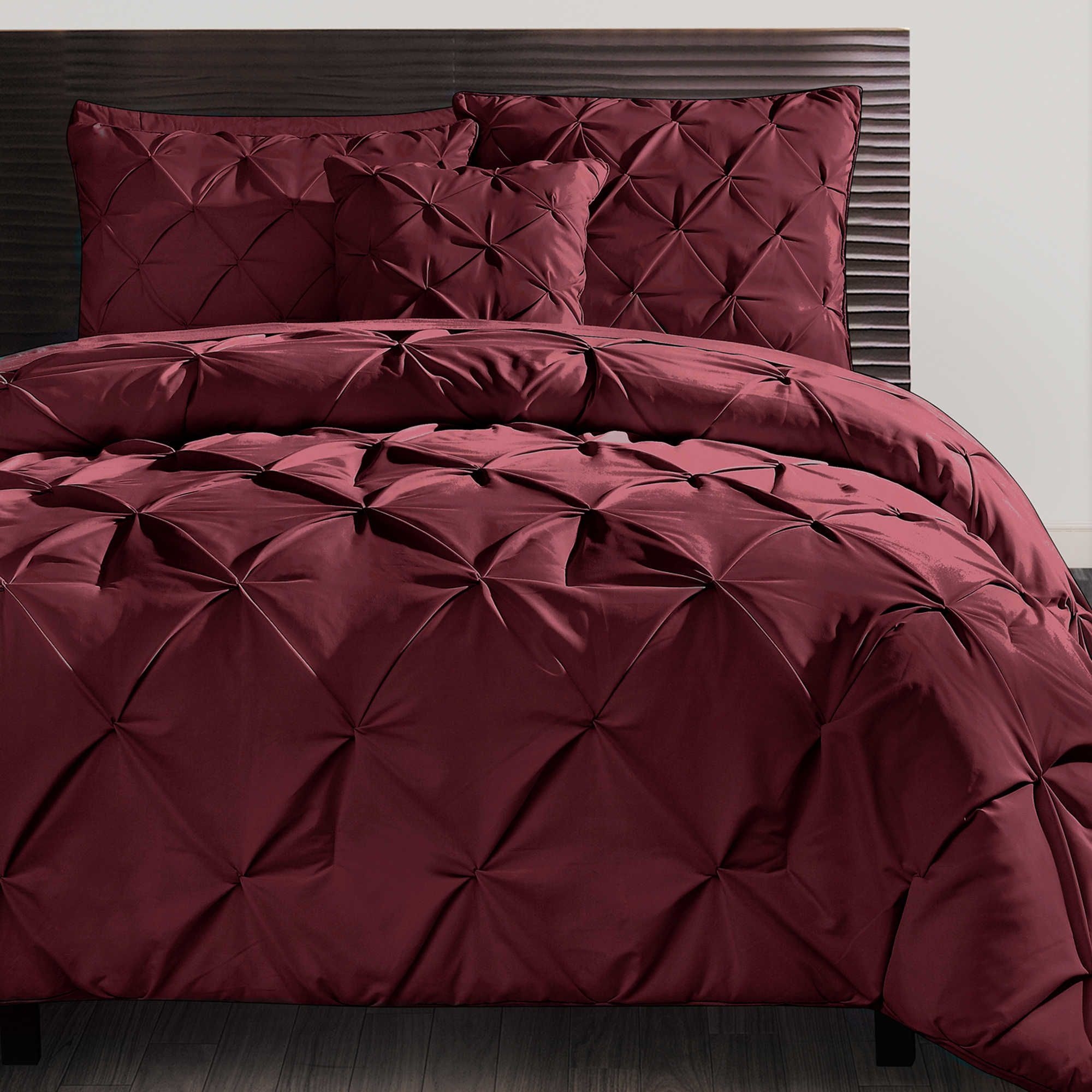 Beautiful Modern Textured Chocolate Brown Comforter Set New Queen King Szs