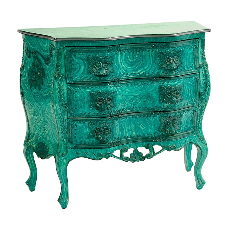 Bombay chest faux malachite finish