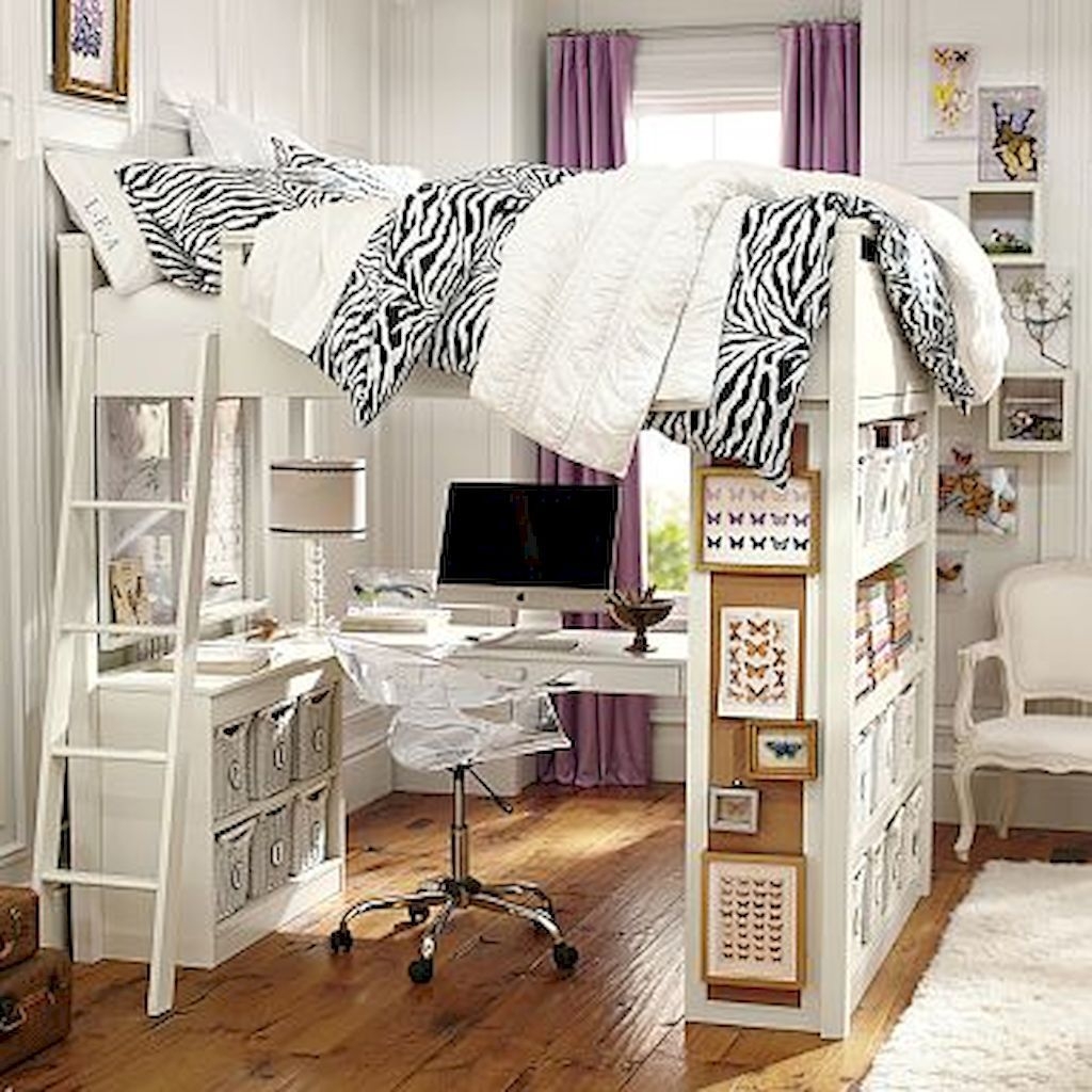 Bunk bed with study