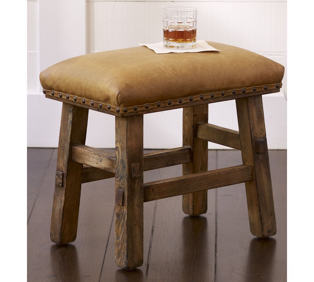 Caden nailhead stool 1