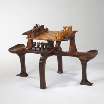 Chess set with table