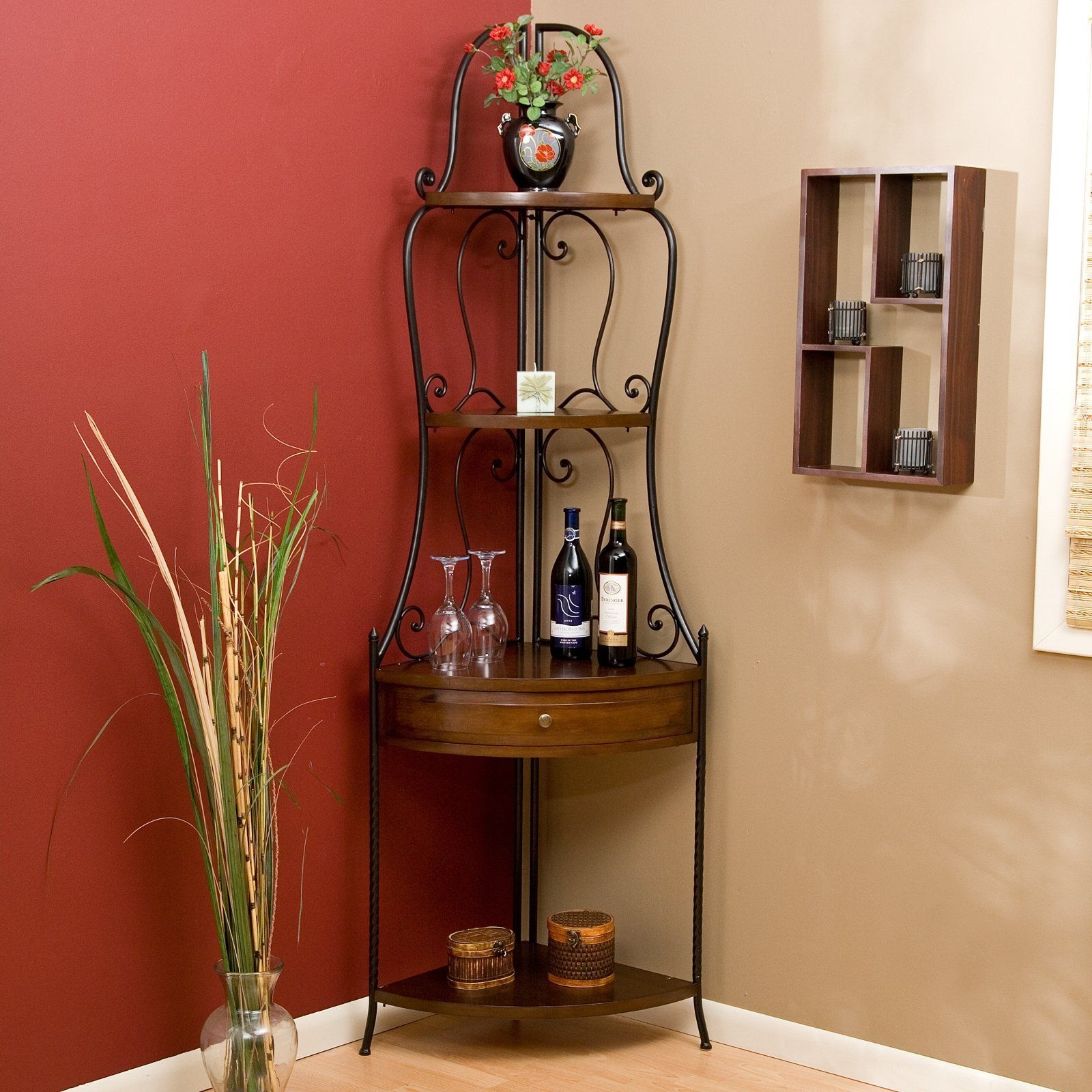 Corner wine cabinet