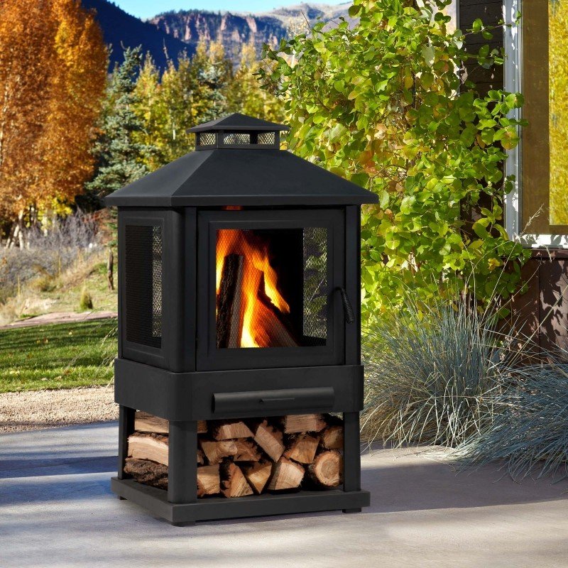 Corner wood stove ideas