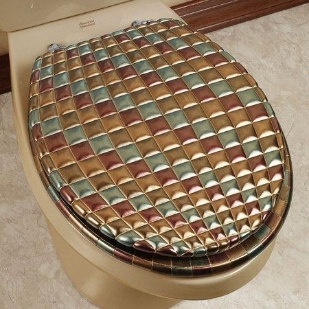 Decorative elongated toilet seats 24