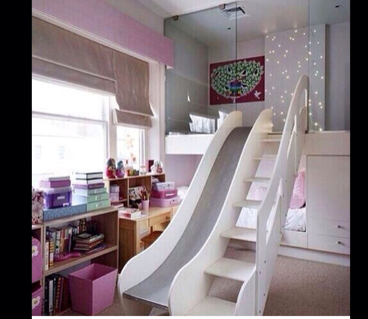 girls bed with stairs
