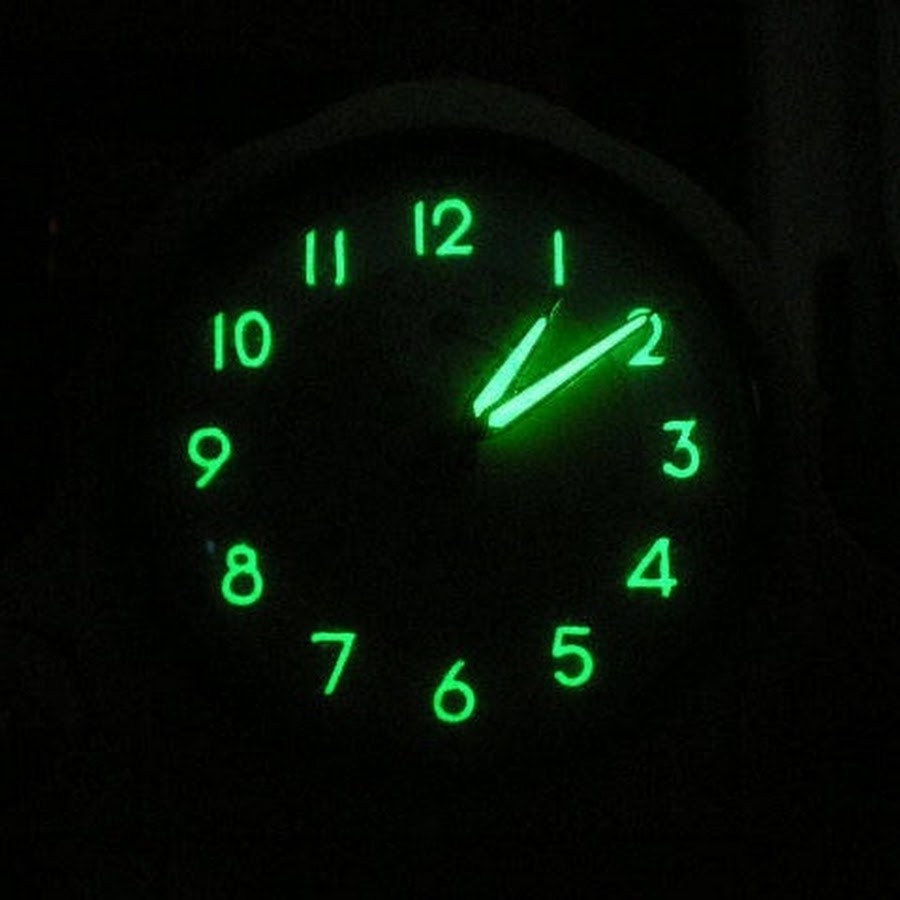 Glowing wall clock