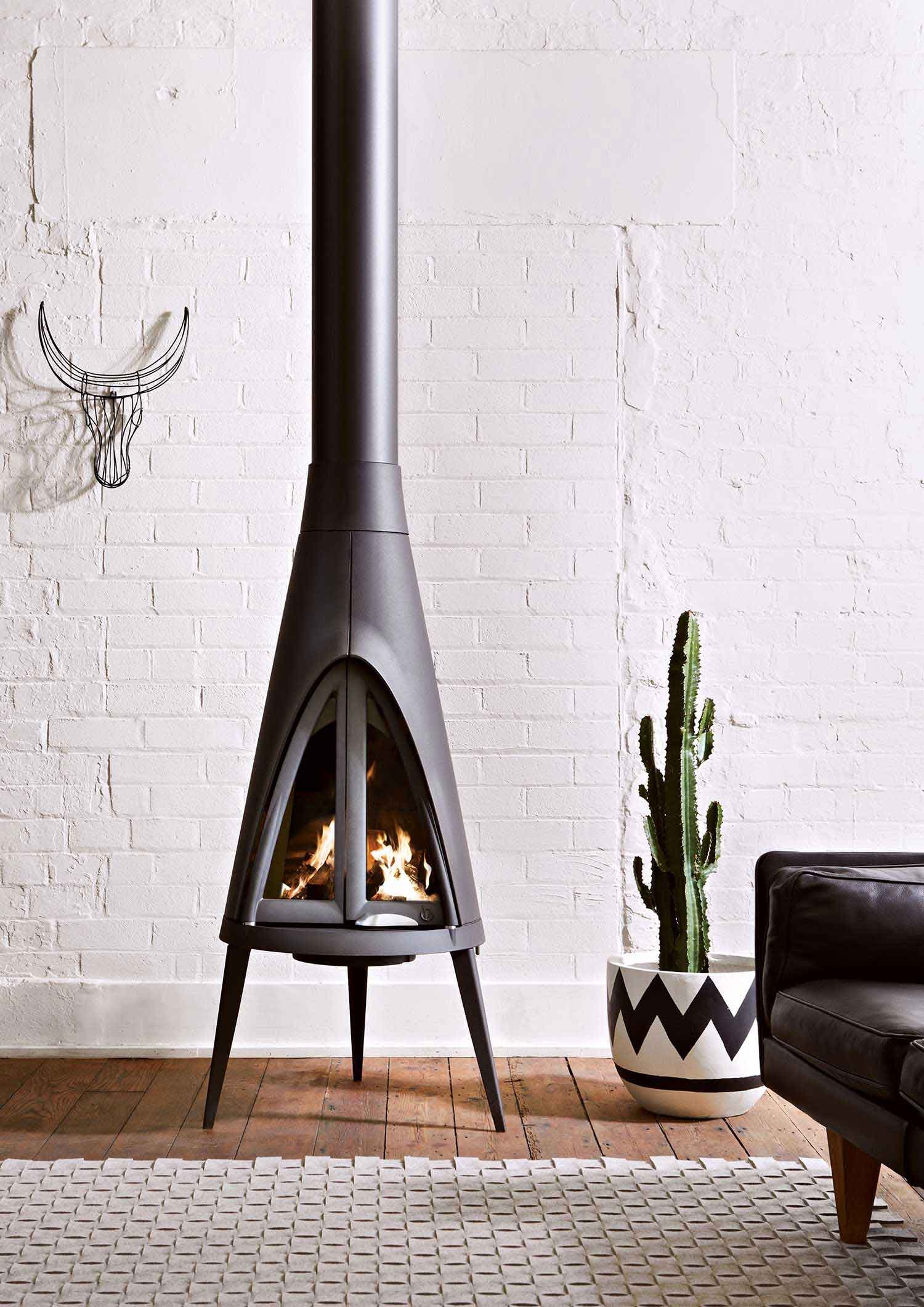 Freestanding Heavy Duty Steel & Cast Iron Wood Heater