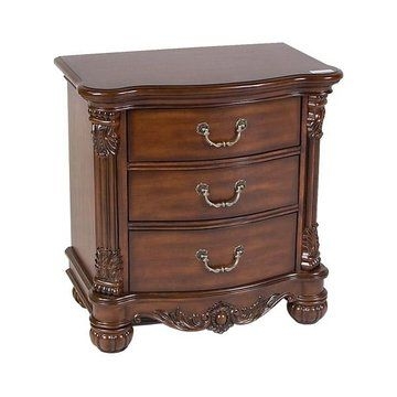 Home victorian 3 drawer nightstand