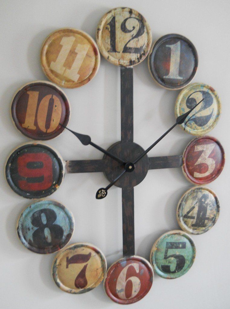 Large metal contemporary wall clock mgs
