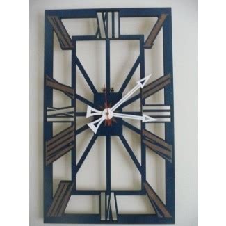 Large Vintage Wall Clock Blue Edition