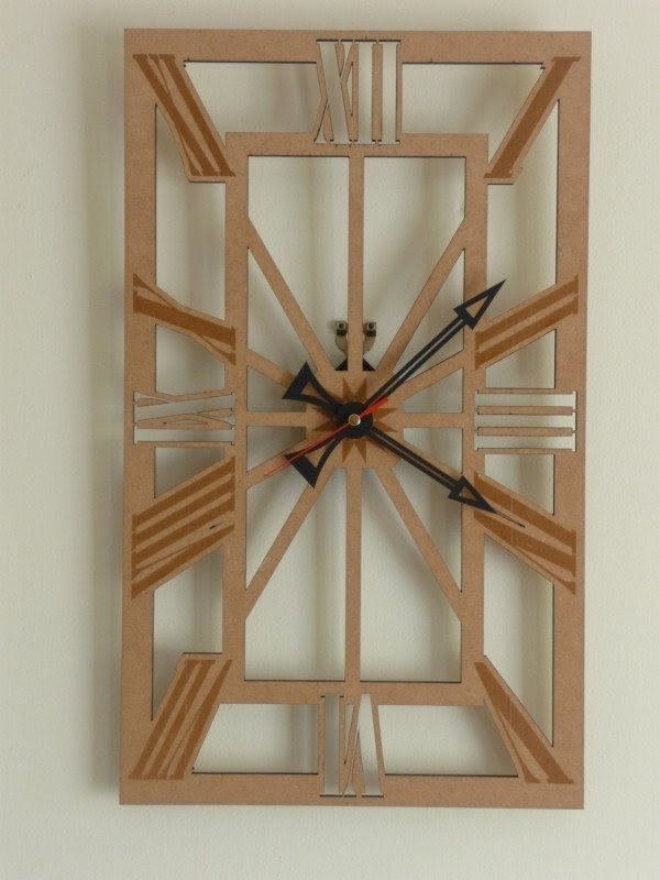 Large Vintage Wall Clock Rectangle