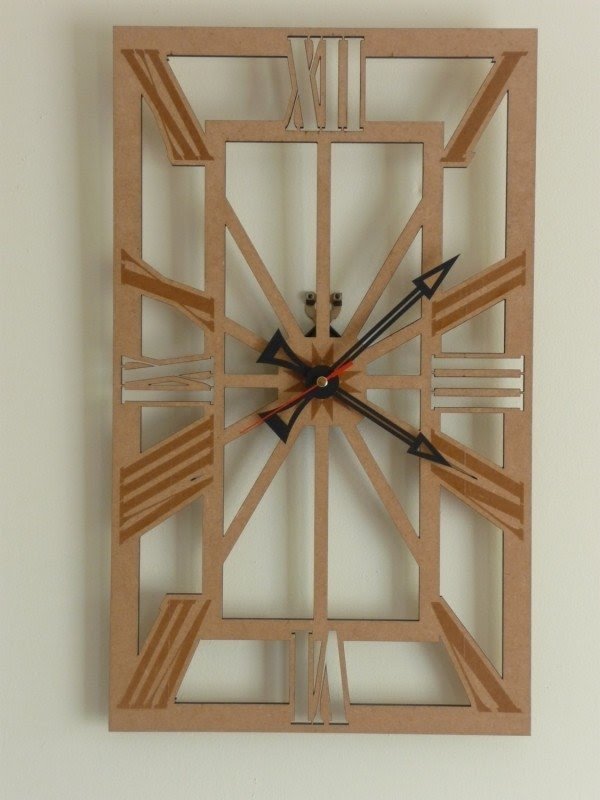 Wall Clock, Wood Rectangular Wall Clock –