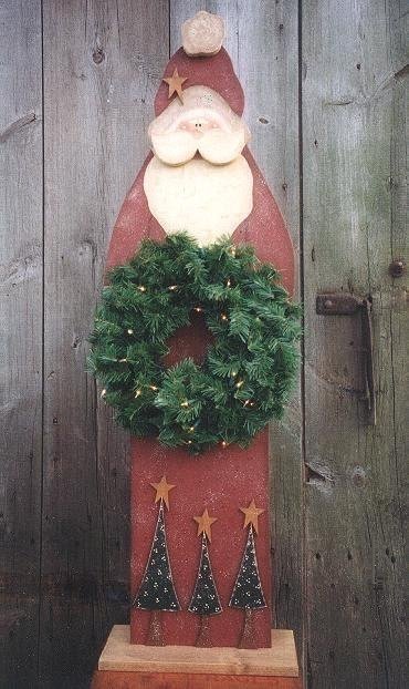 Large wooden santa