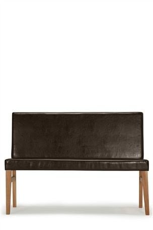 Leather bench with back 1