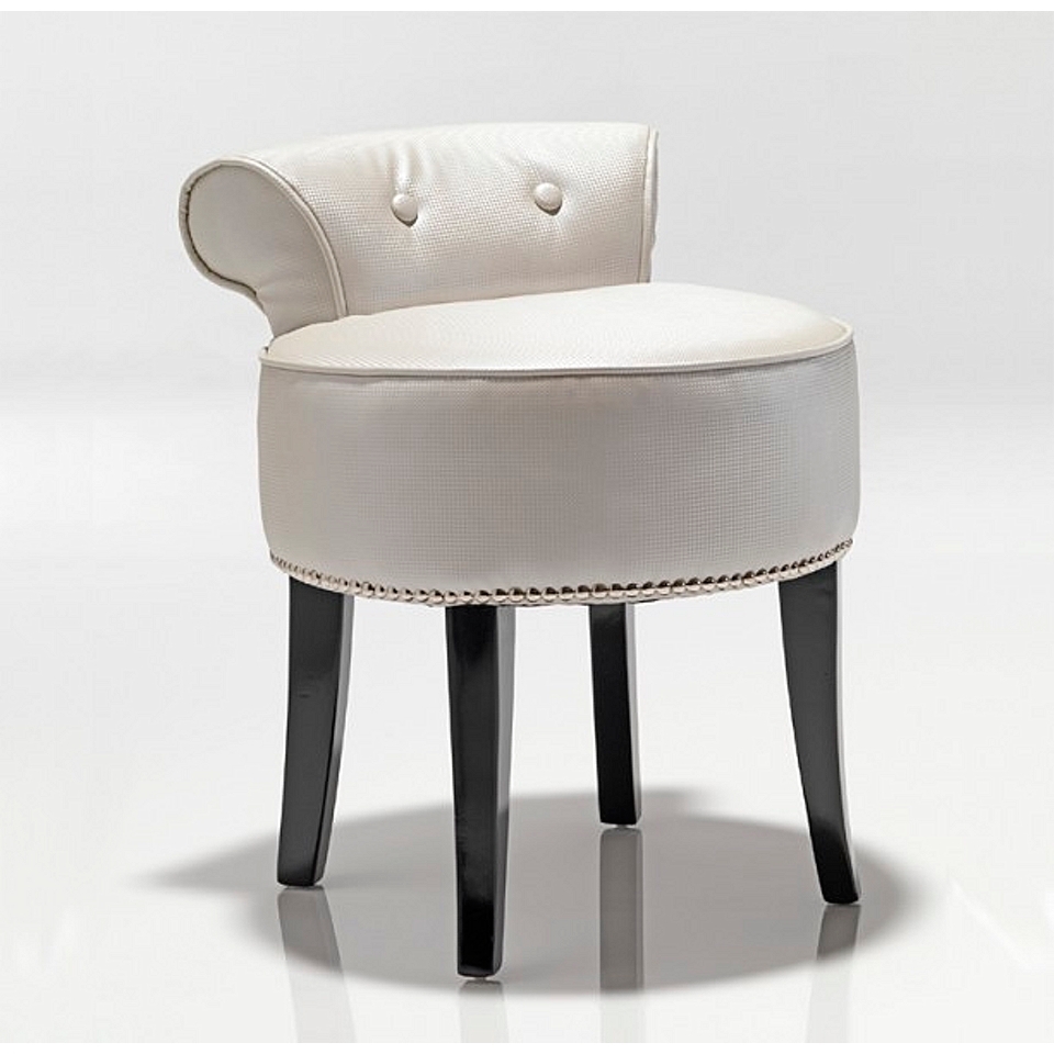 Leather vanity stool 18