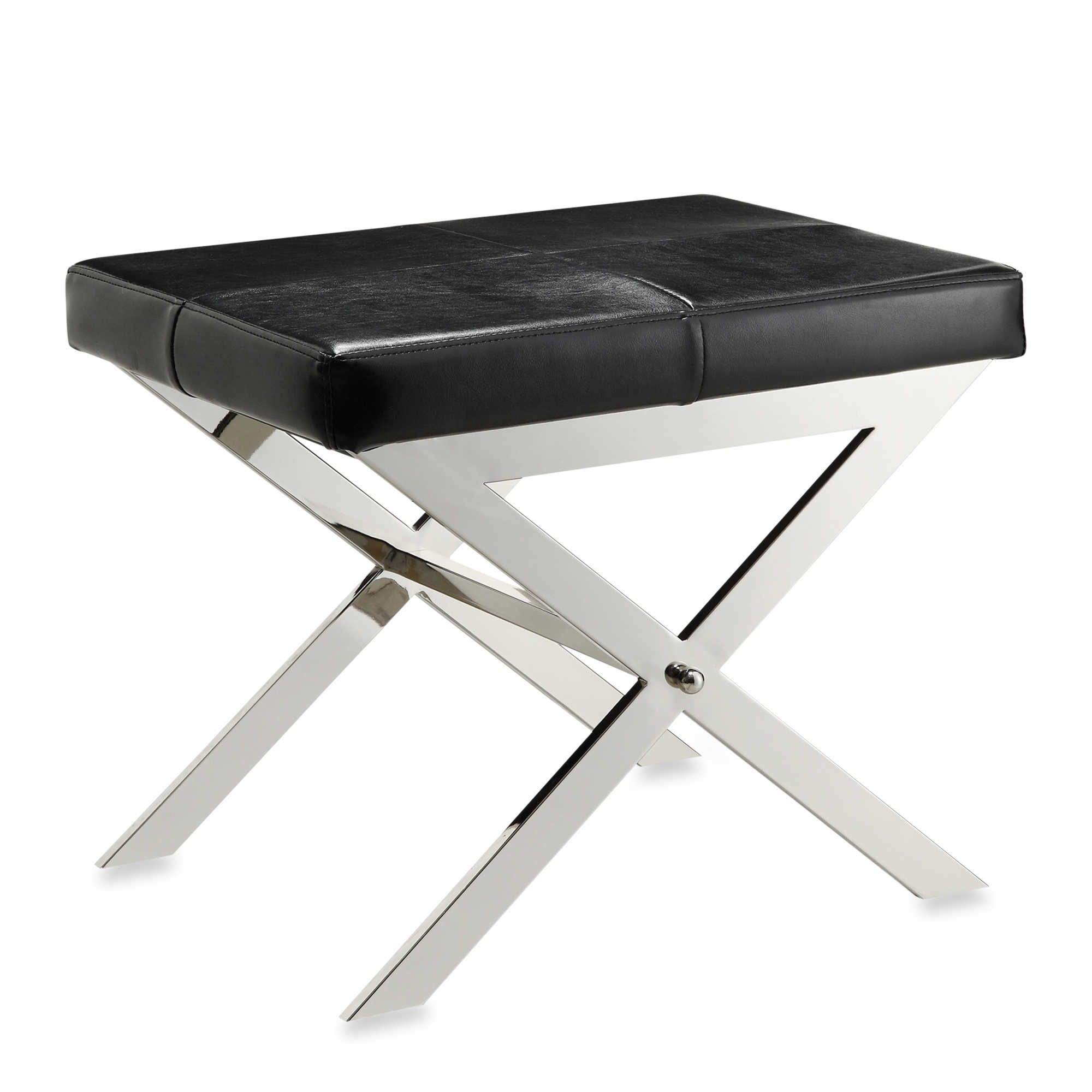 Leather vanity stool 4