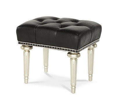Leather vanity stool 5