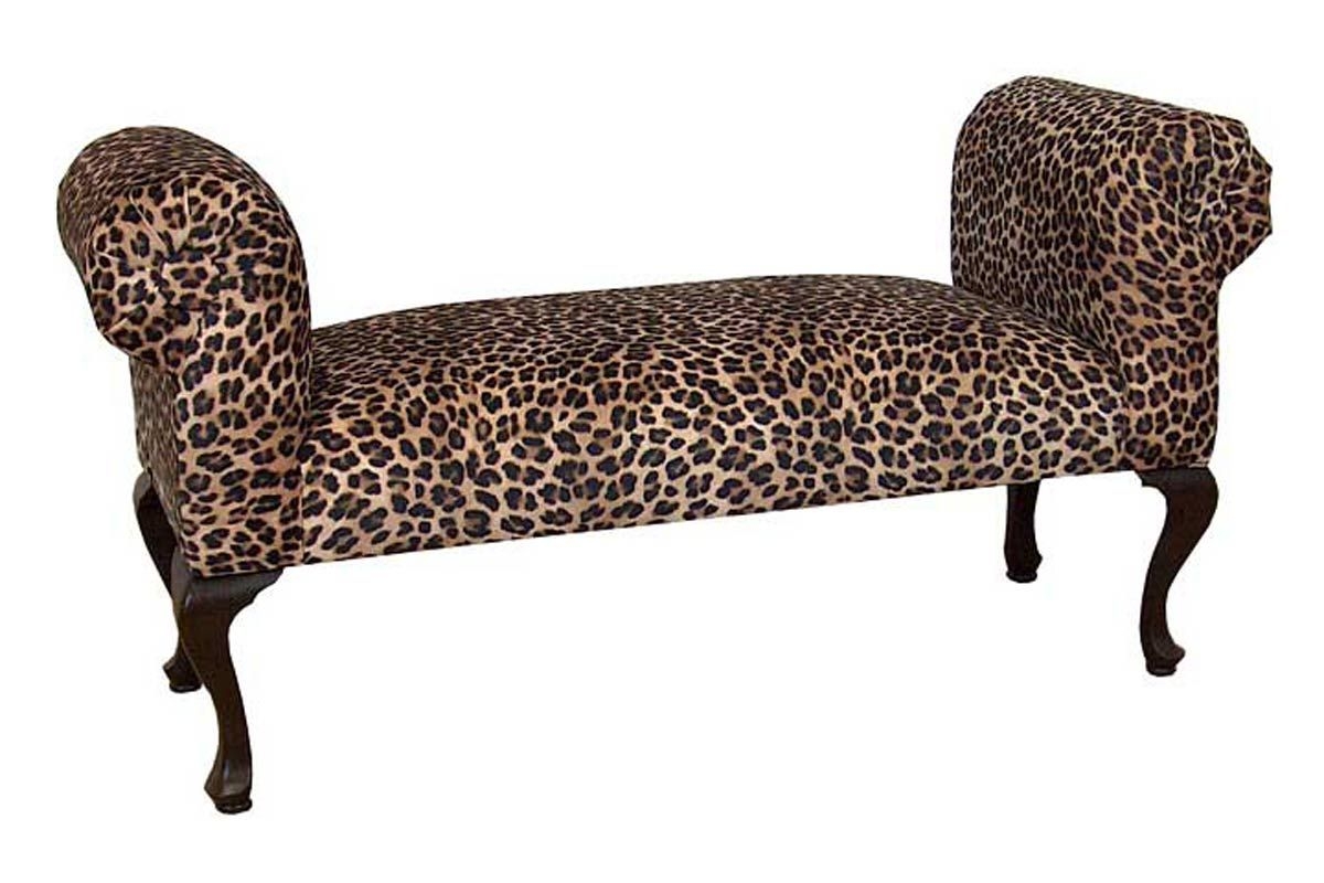 Leopard print bench