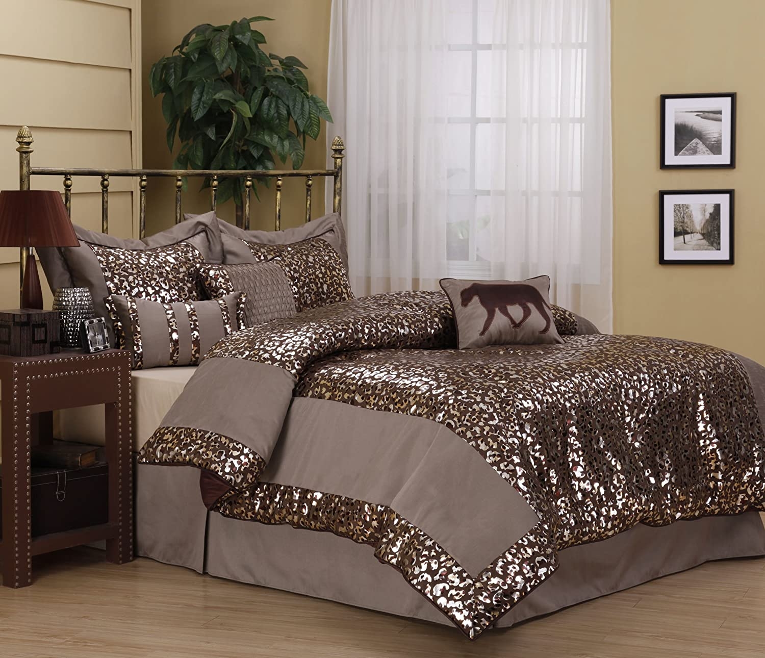 Leopard print comforter deals queen