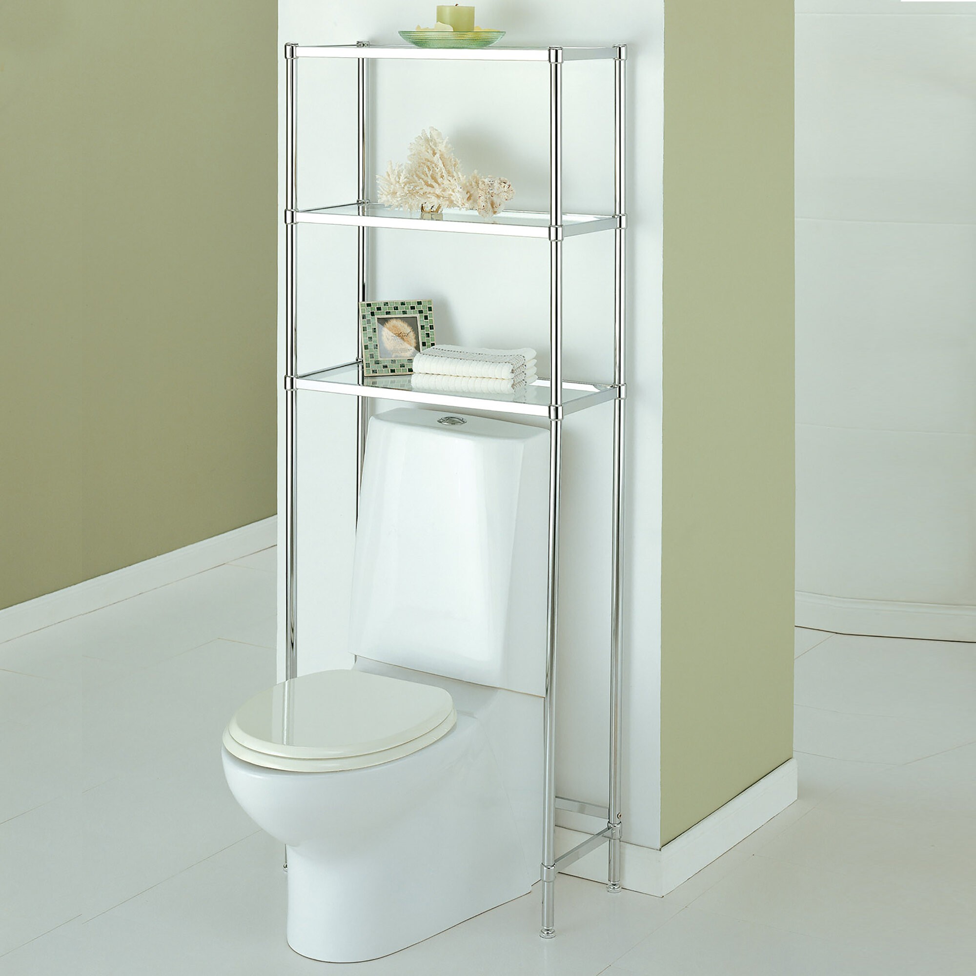 Giantex Over The Toilet Storage Cabinet with 2 Doors and Adjustable  Shelves, Space-Saving Rack Bathroom Shelf with Paper Holder, Freestanding  Bathroom