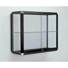 Prominence series glass wall mounted display case