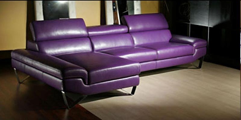 Purple leather sectional 2