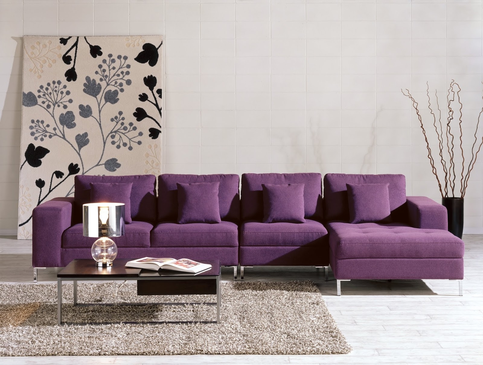 Purple Leather Sectional Ideas On Foter   Purple Sectional 1 