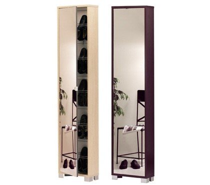 5 door mirror shoe cabinet