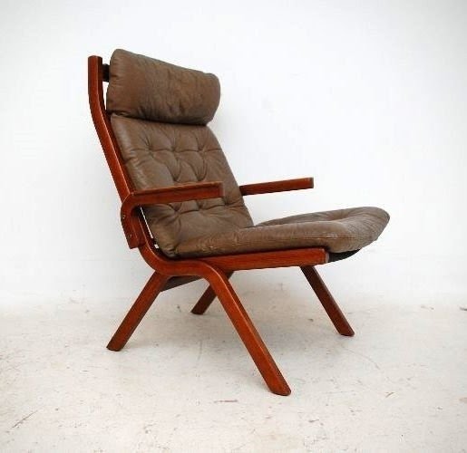 Retro danish rosewood folding armchair vintage 1970s