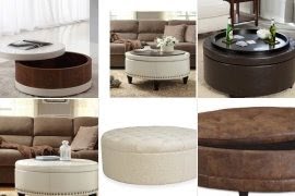 Round Storage Ottoman Coffee Table Ideas On Foter