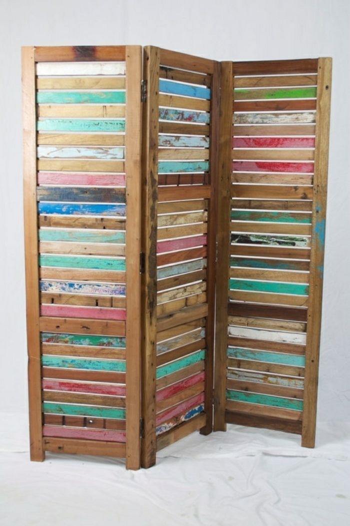 Solid Reclaimed Wood Room Divider