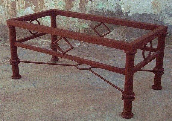 Southwest new mexican style iron coffee end tables