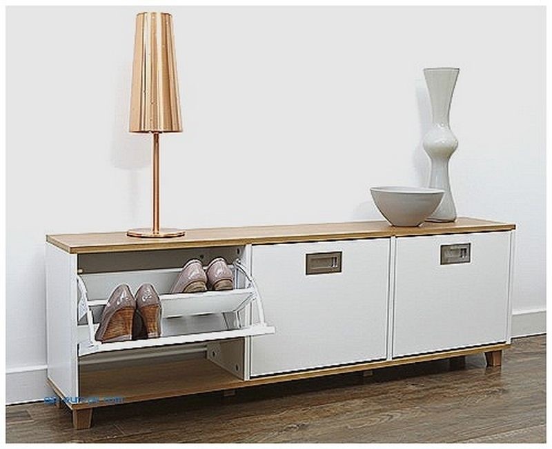 Storage bench with shoe rack 3