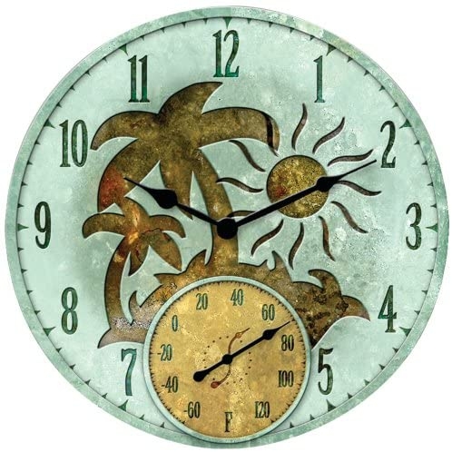 Decorative Outdoor Clock And Thermometer Set - VisualHunt