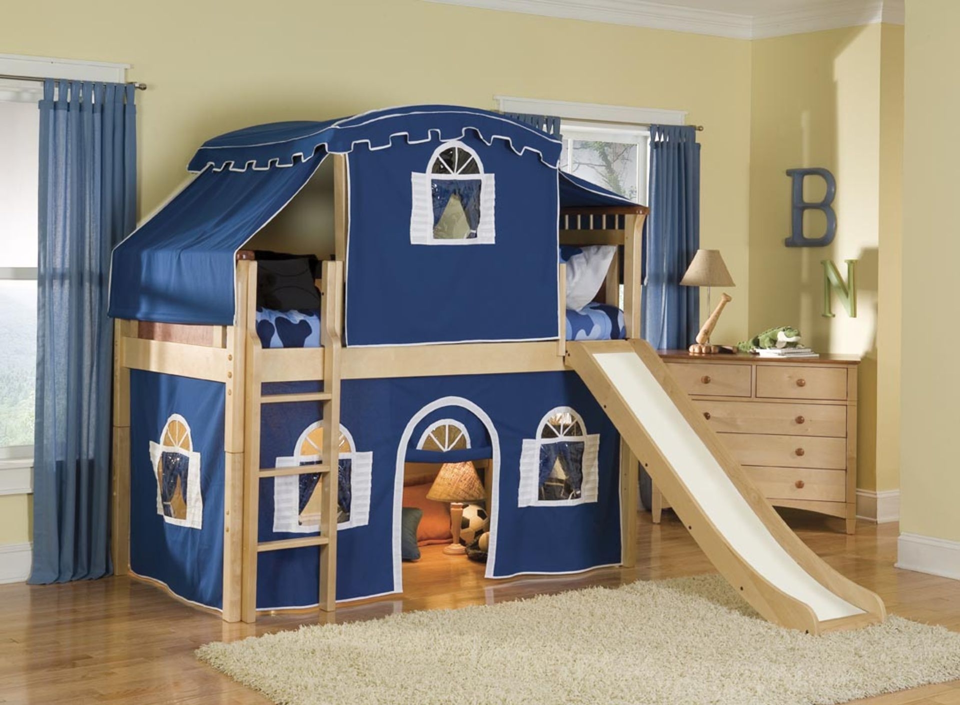 boys bed with slide