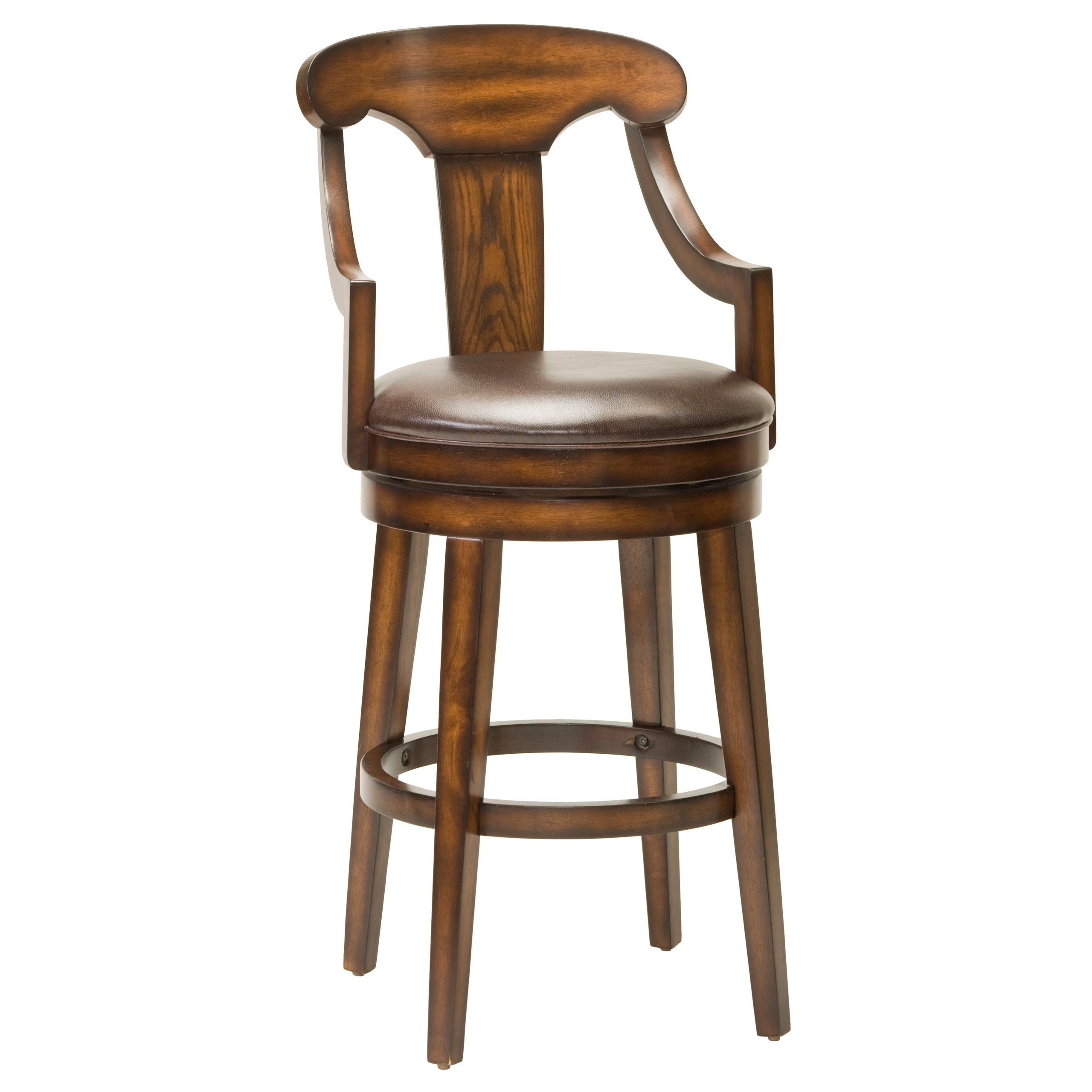 Upton wood swivel bar stool by hillsdale furniture