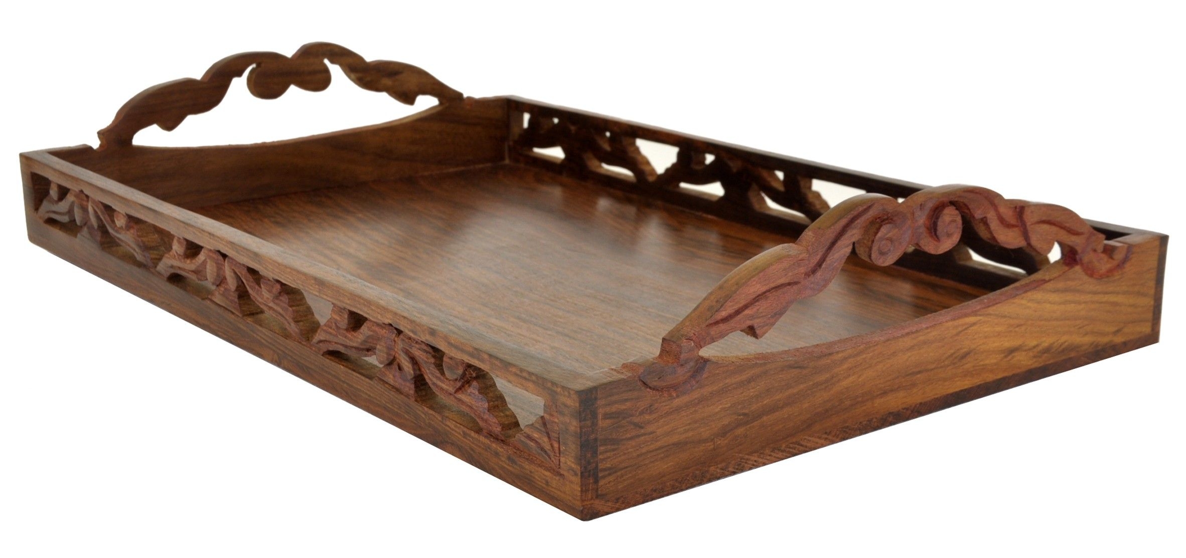 Wooden ottoman trays