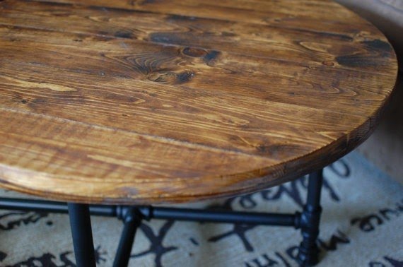 31 round industrial coffee table