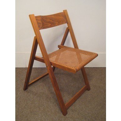 Archive furniture vintage folding dining chairs w wicker seats