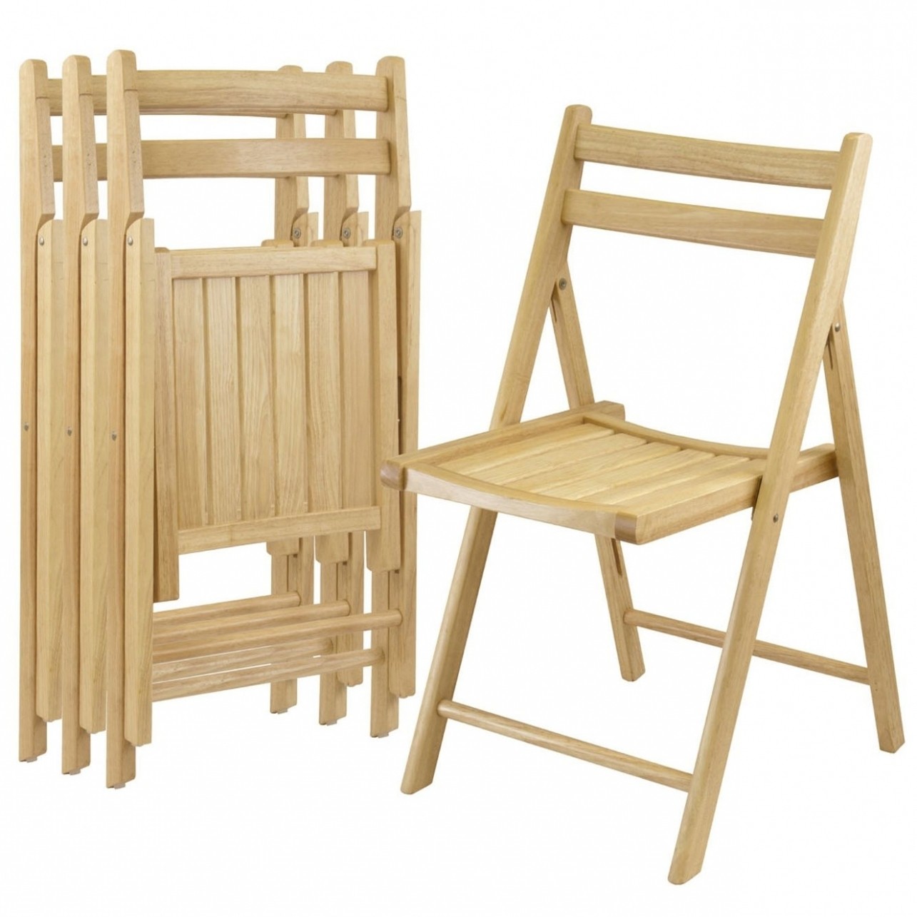 Beechwood folding chairs set of 4 modern chairs