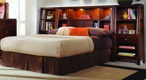 King Size Bookcase Headboard   Foter