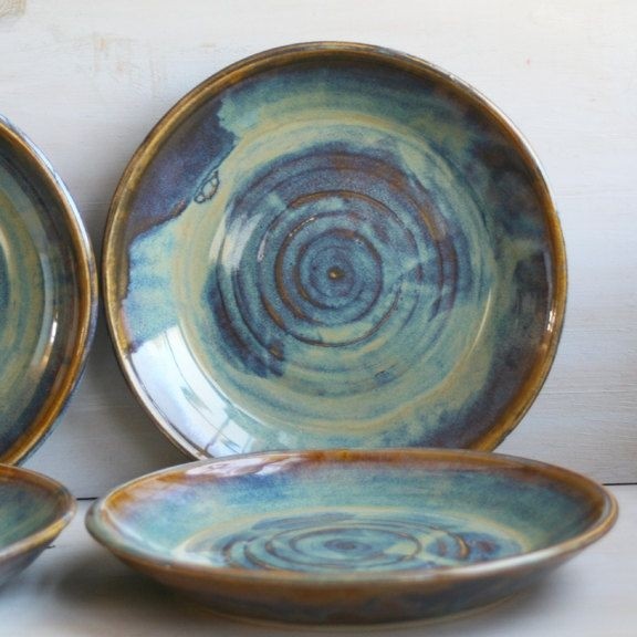 Ceramic dinnerware dishes rustic water