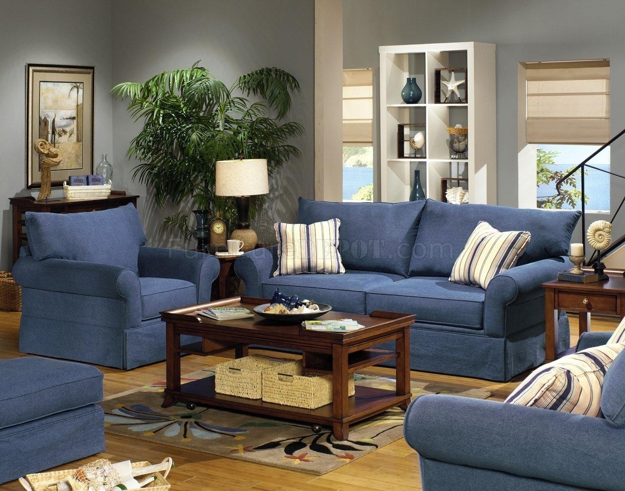 Denim living room furniture 1