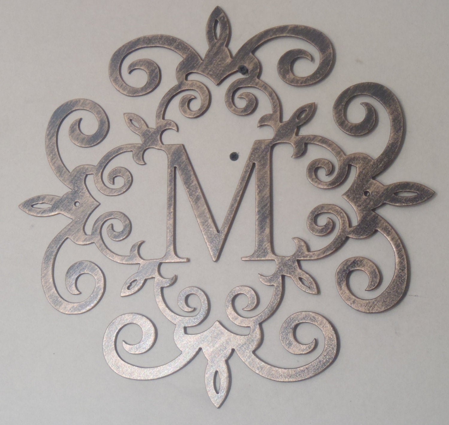 Family initial monogram antique look any